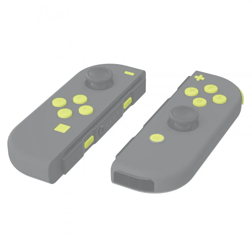 eXtremeRate Lemon Yellow Replacement ABXY Direction Keys SR SL L R ZR ZL Trigger Buttons Springs, Full Set Buttons Repair Kits with Tools for NS Switch JoyCon & OLED JoyCon - JoyCon Shell NOT Included - AJ225