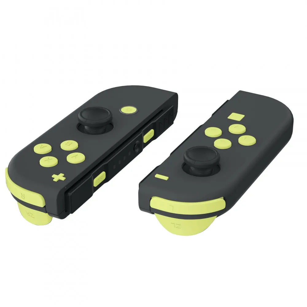 eXtremeRate Lemon Yellow Replacement ABXY Direction Keys SR SL L R ZR ZL Trigger Buttons Springs, Full Set Buttons Repair Kits with Tools for NS Switch JoyCon & OLED JoyCon - JoyCon Shell NOT Included - AJ225