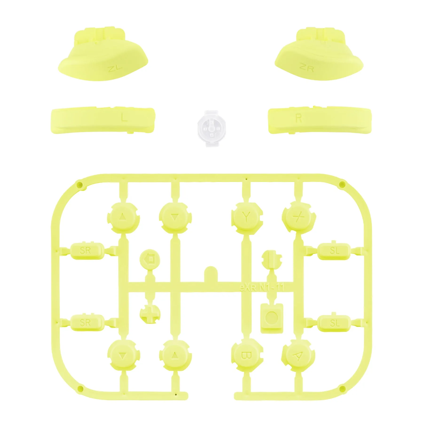 eXtremeRate Lemon Yellow Replacement ABXY Direction Keys SR SL L R ZR ZL Trigger Buttons Springs, Full Set Buttons Repair Kits with Tools for NS Switch JoyCon & OLED JoyCon - JoyCon Shell NOT Included - AJ225