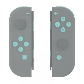 eXtremeRate Light Cyan Replacement ABXY Direction Keys SR SL L R ZR ZL Trigger Buttons Springs, Full Set Buttons Repair Kits with Tools for NS Switch JoyCon & OLED JoyCon - JoyCon Shell NOT Included - AJ228