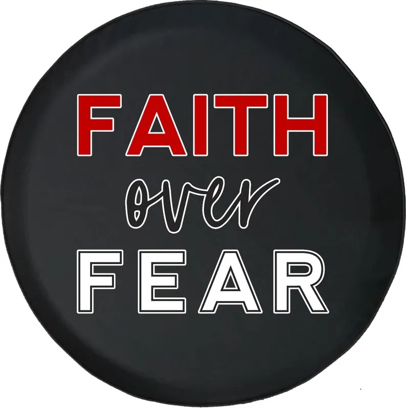 Faith Over Fear Spare Tire Cover - Christian Tire Cover