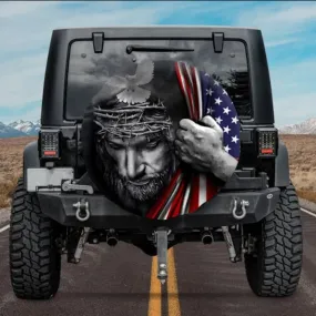Faith Over Fear Spare Tire Cover For Car - Jesus Lover - Christian Tire Cover