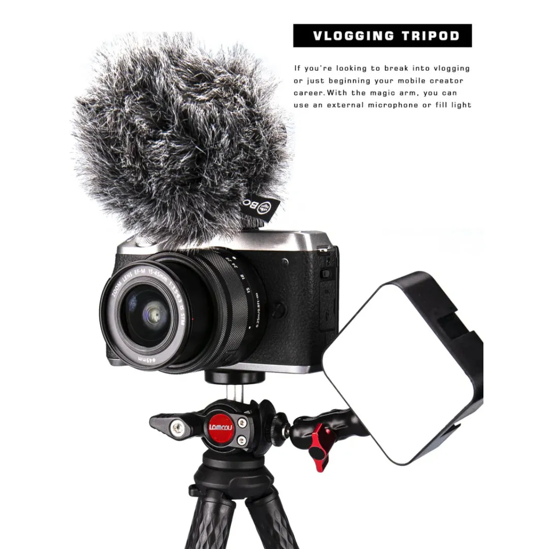 Flexible Tripod for Smartphone with 360°Rotary Tilt Ballhead & XL Vertical and Horizontal Phone Mount
