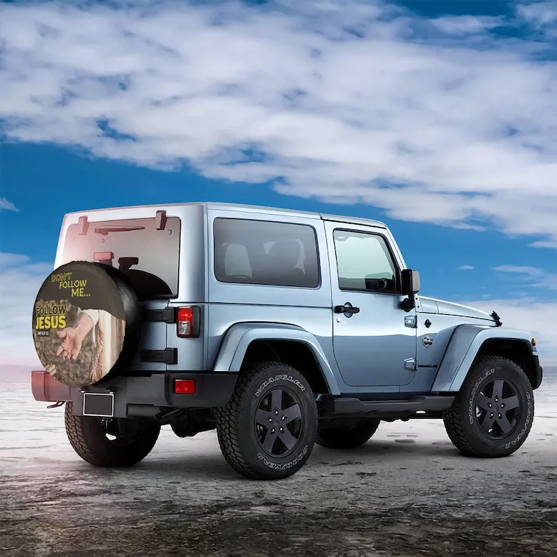 Follow Jesus Tire cover - Religious Christian Spare Tire Cover