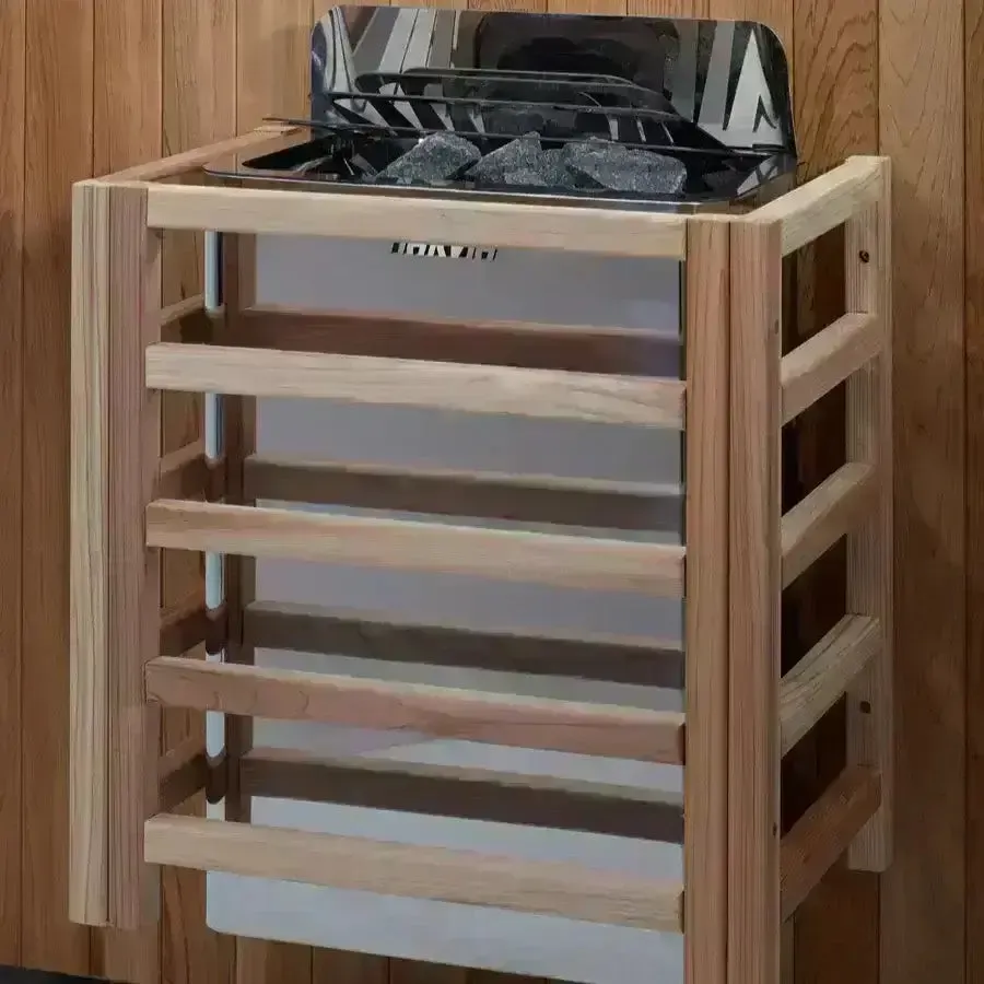 Golden Designs Andermatt 3-Person Indoor Sauna & Harvia Traditional Electric Heater Kit | GDI-7030-01