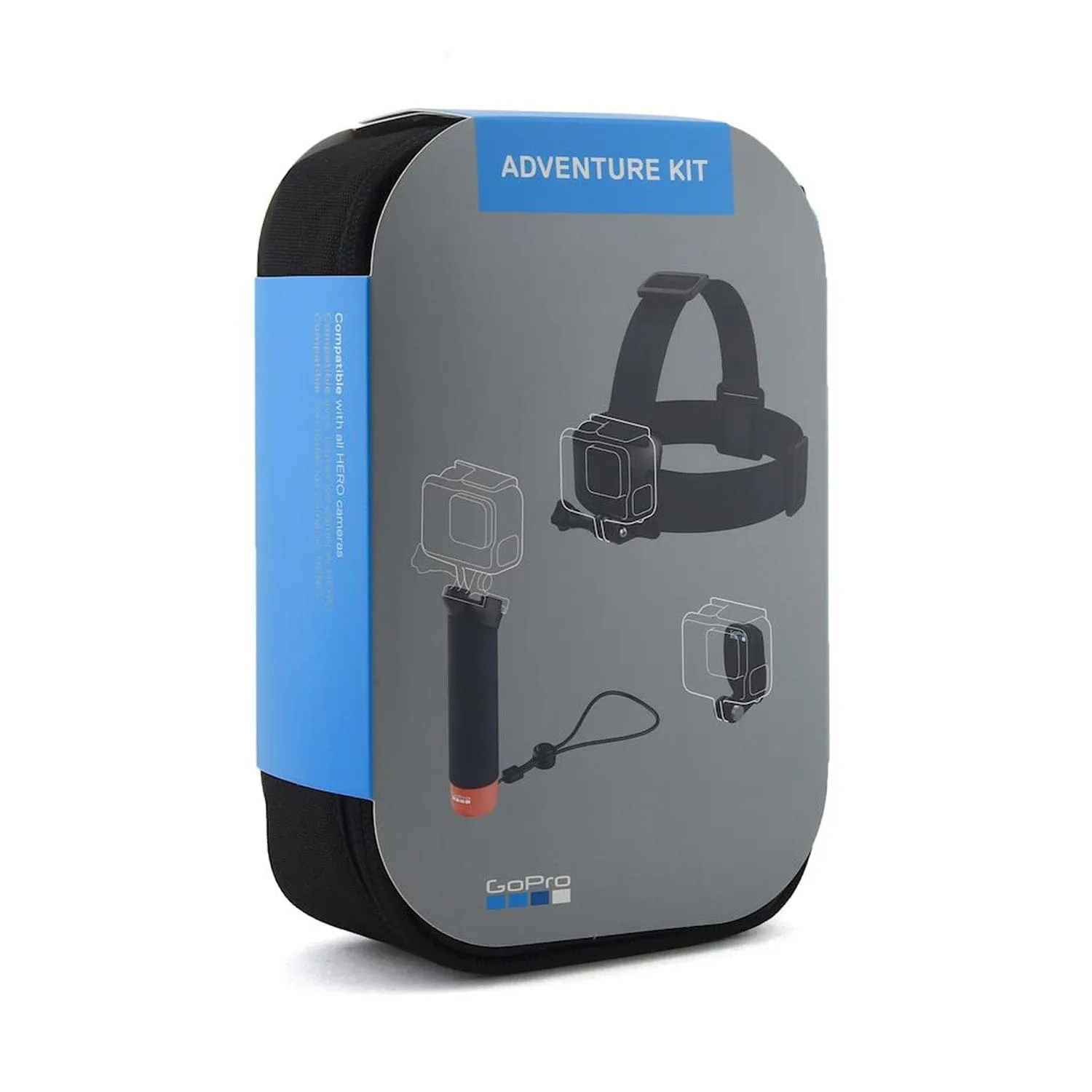 GoPro Adventure Kit 3.0 wth Head Strap 2.0   Clip, The Handler (Floating Hand Grip) & Compact Case