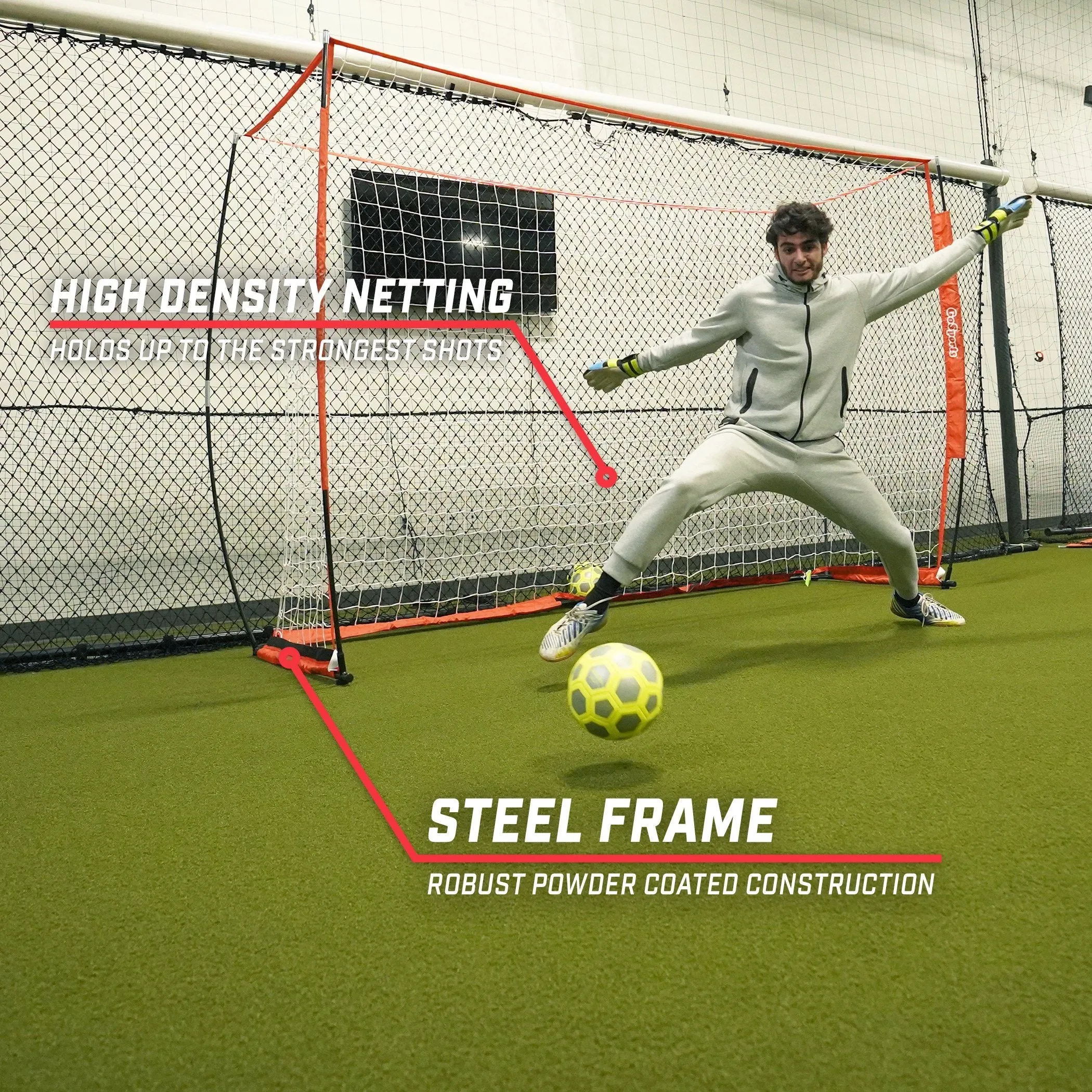 GoSports 3M x 2M ELITE Futsal Soccer Goal