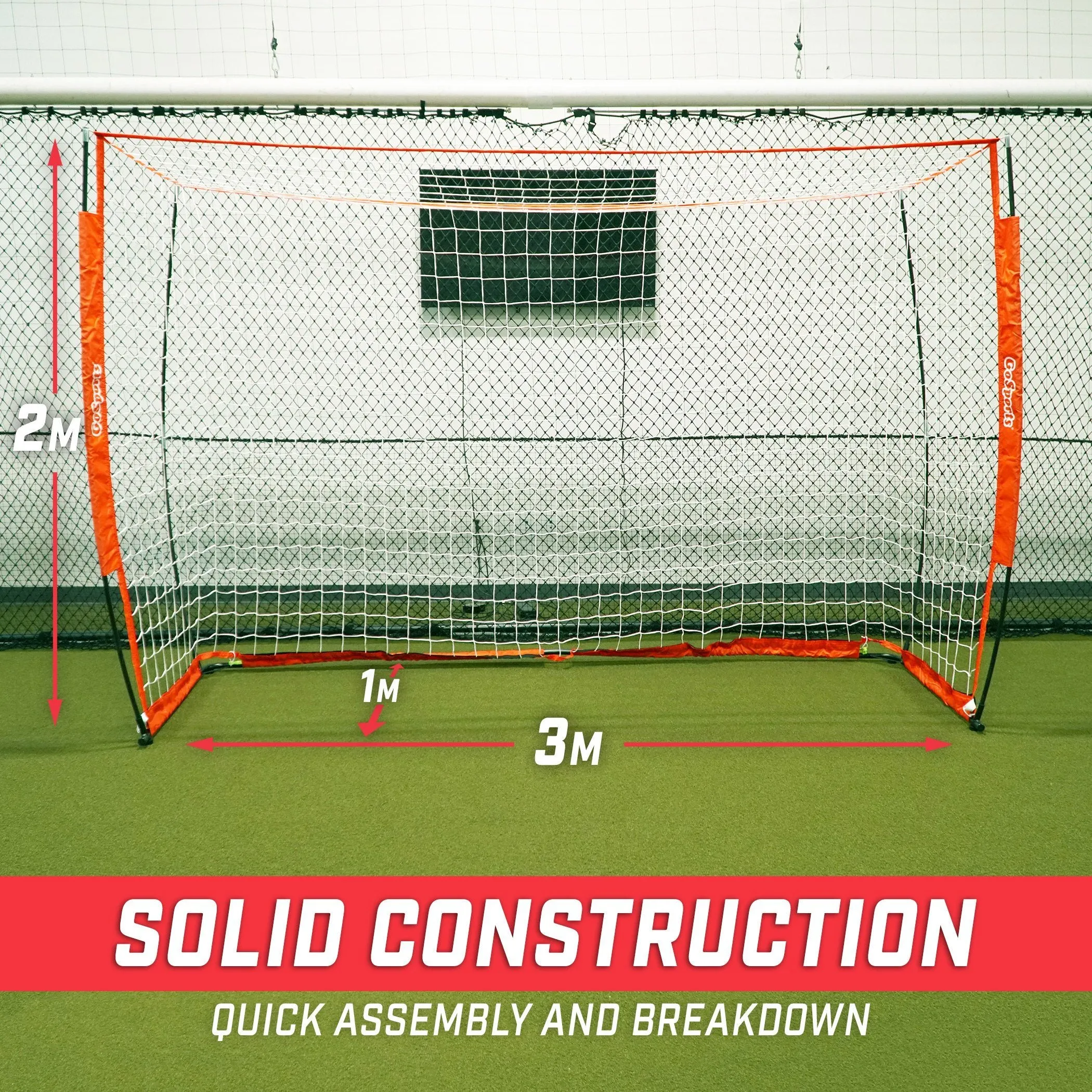 GoSports 3M x 2M ELITE Futsal Soccer Goal