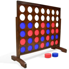 GoSports 4 ft Wide Portable 4-in-a-Row Game - Dark Wood