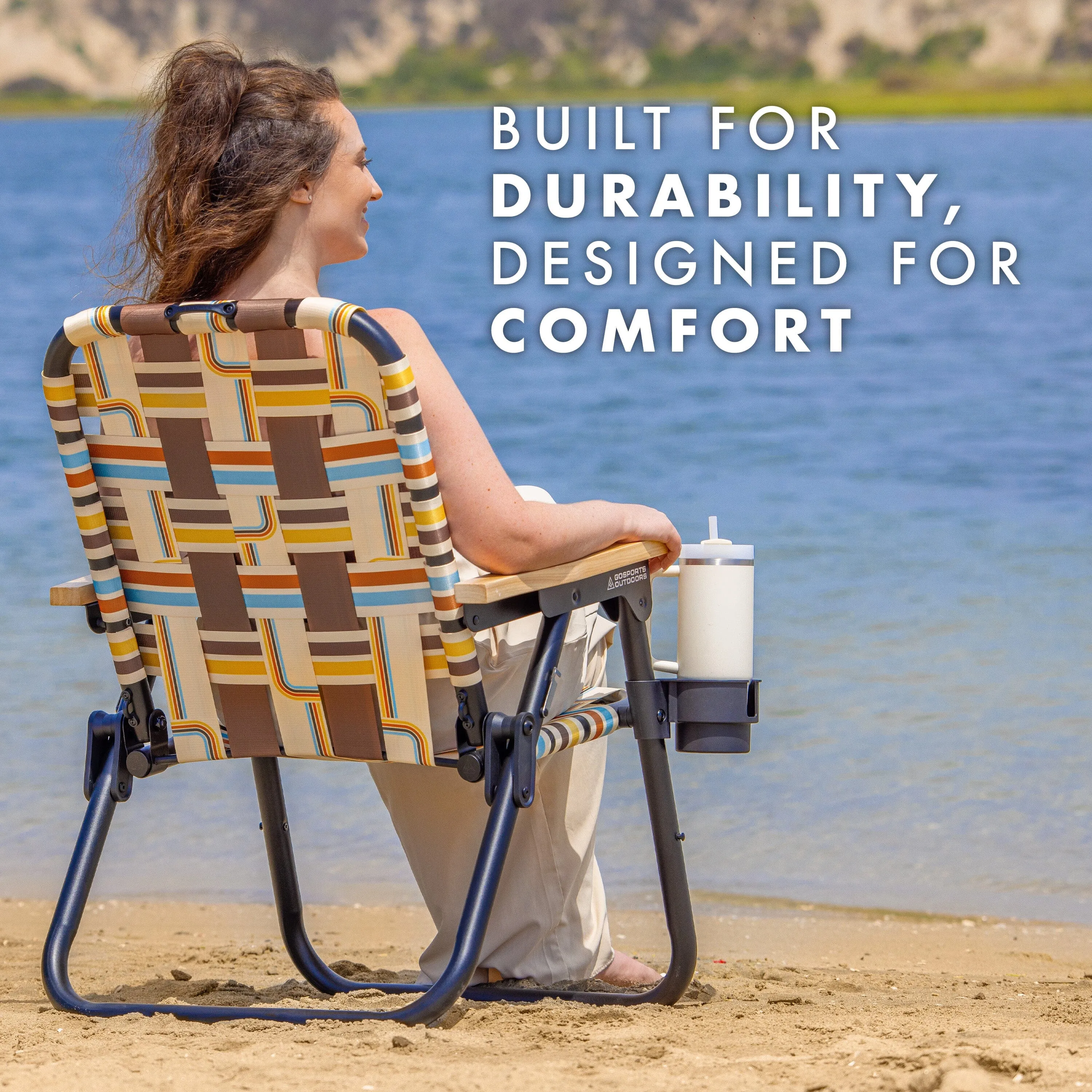 GoSports Outdoors WOVN Premium Beach & Camping Chair - DRIFTER