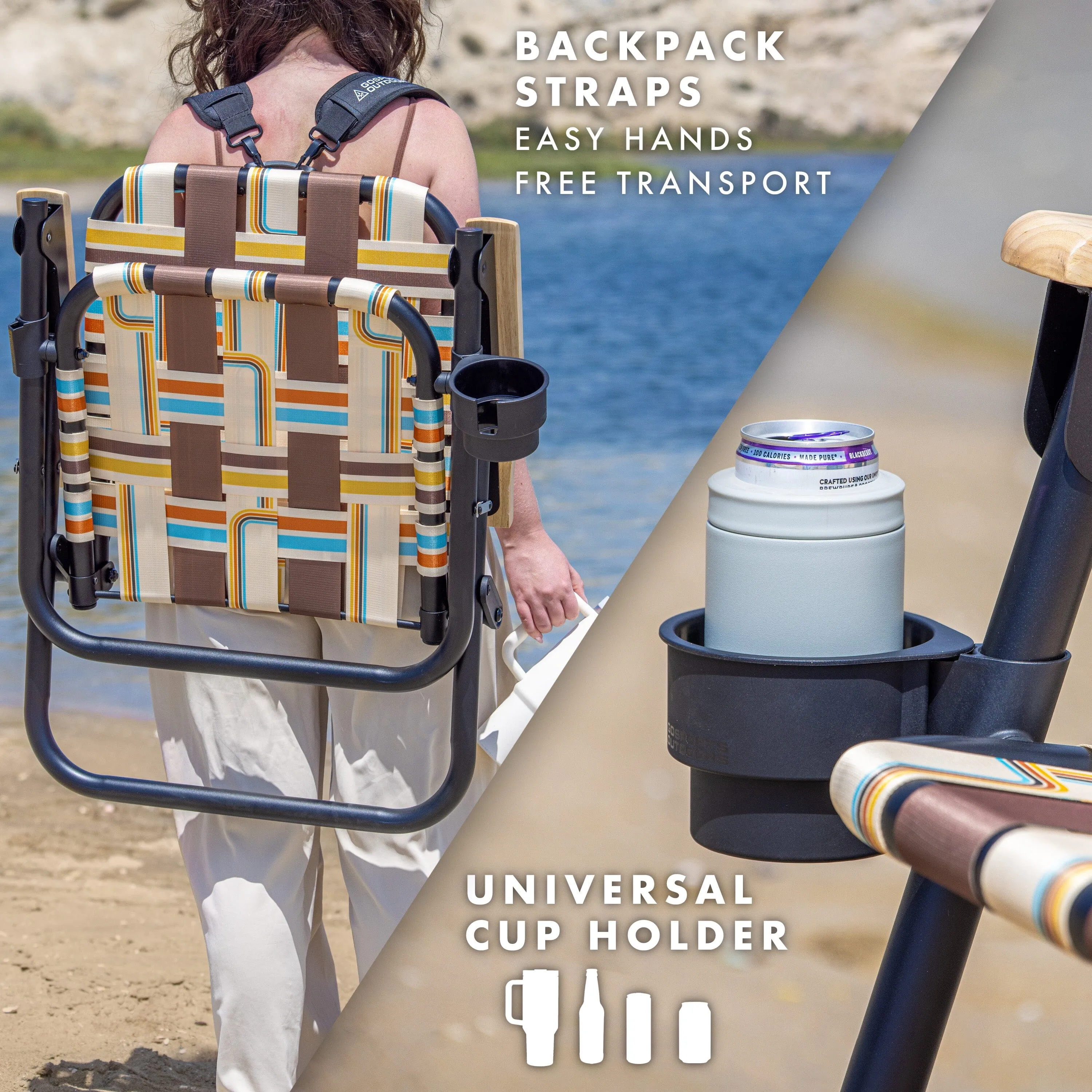 GoSports Outdoors WOVN Premium Beach & Camping Chair - DRIFTER