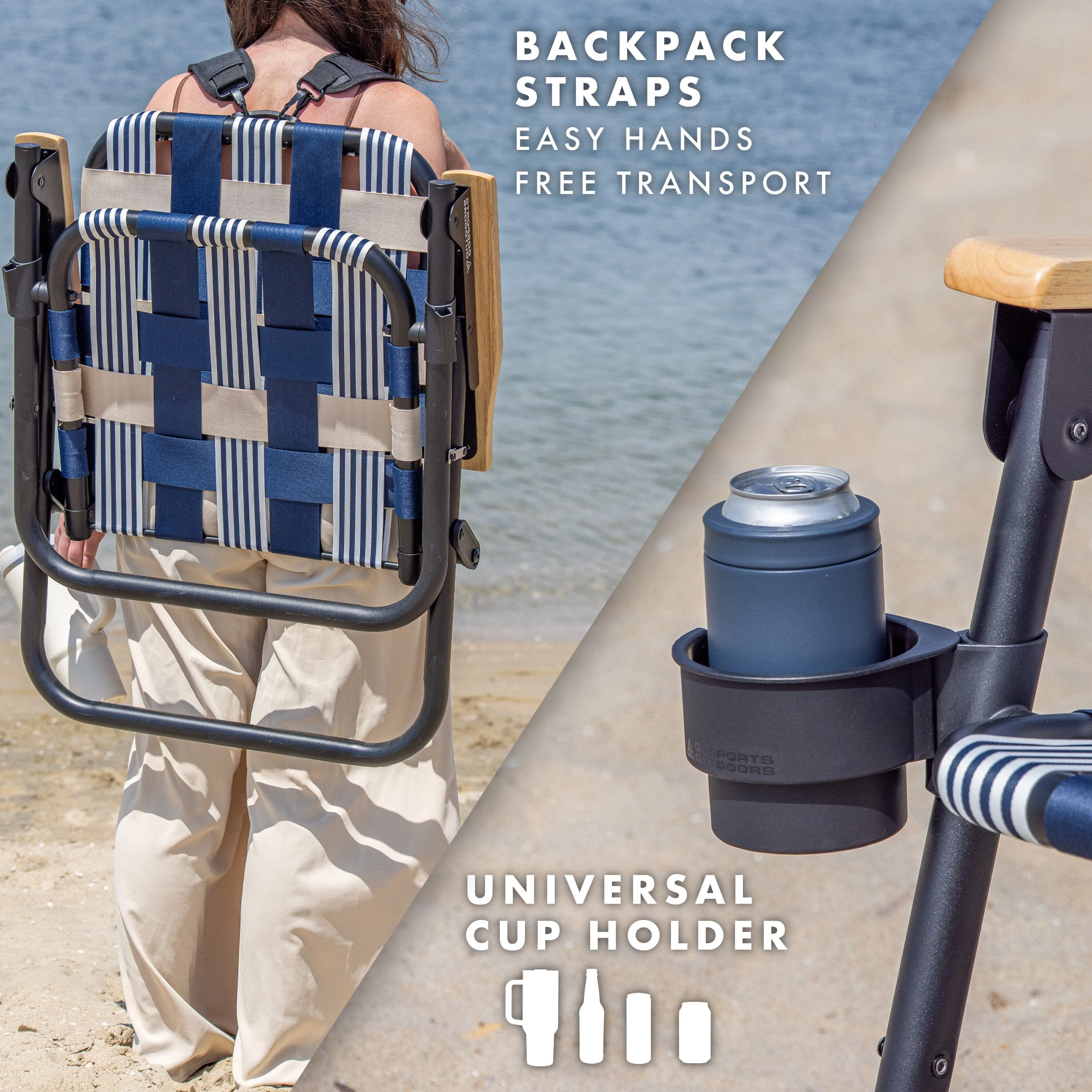 GoSports Outdoors WOVN Premium Beach & Camping Chair - LIDO