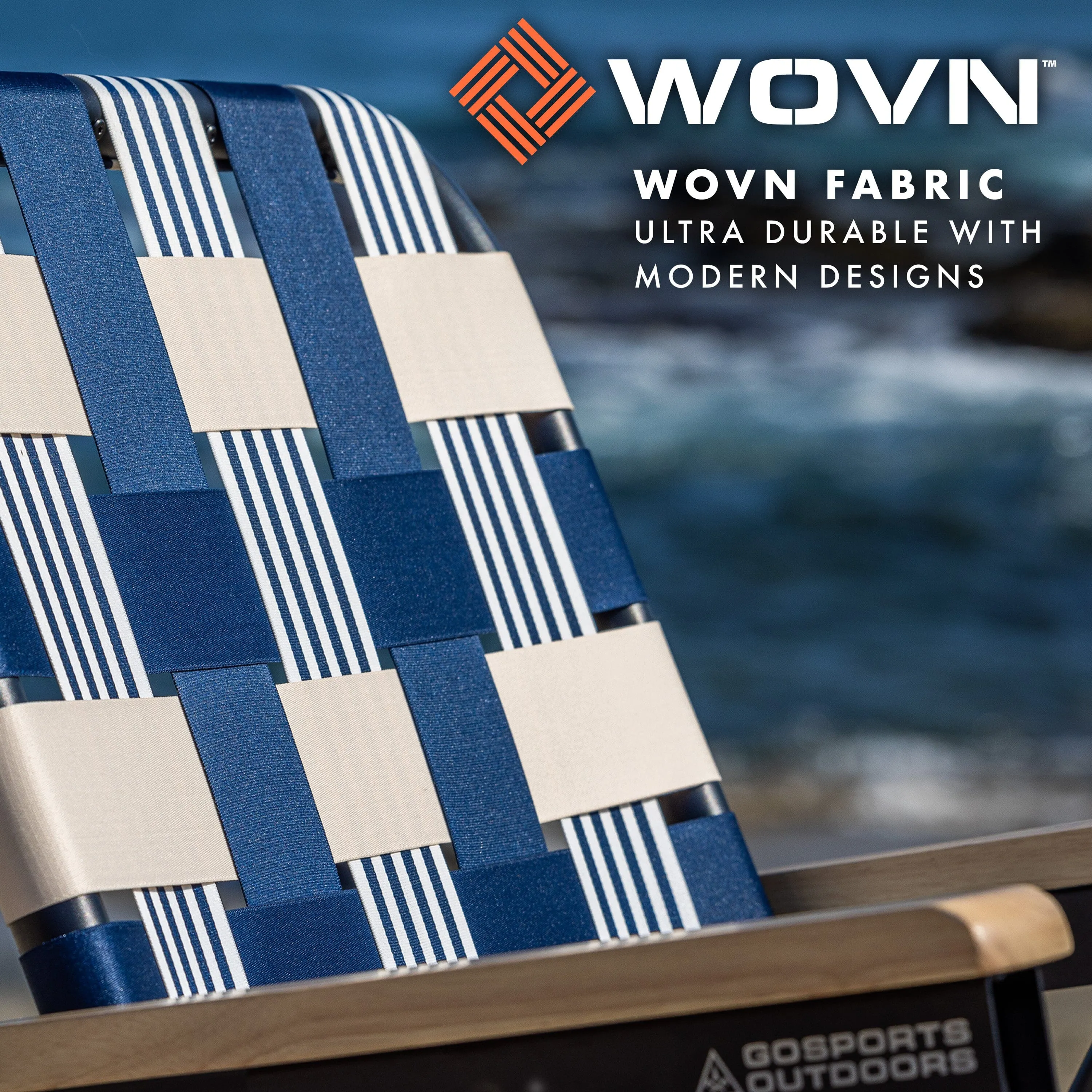GoSports Outdoors WOVN Premium Beach & Camping Chair - LIDO