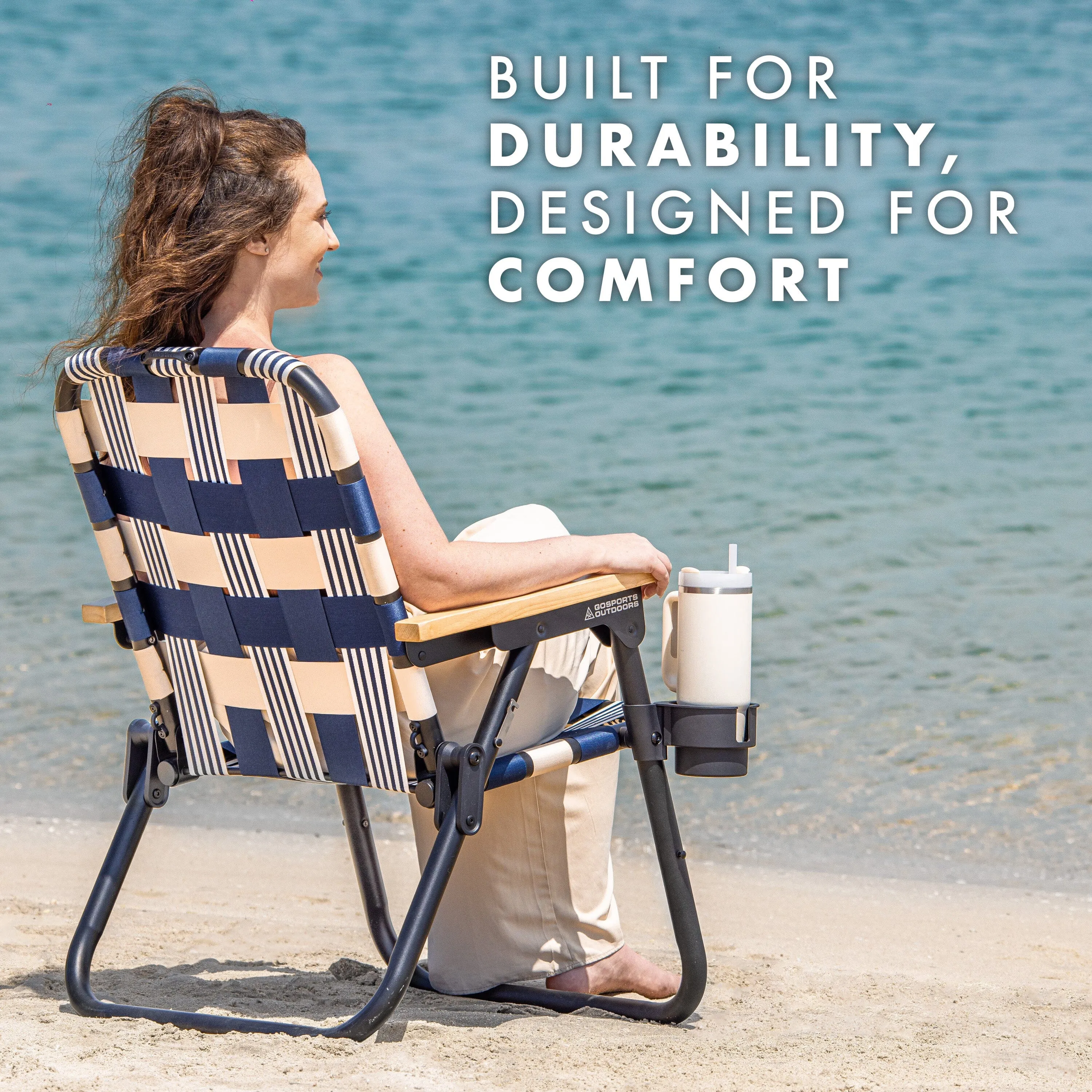 GoSports Outdoors WOVN Premium Beach & Camping Chair - LIDO