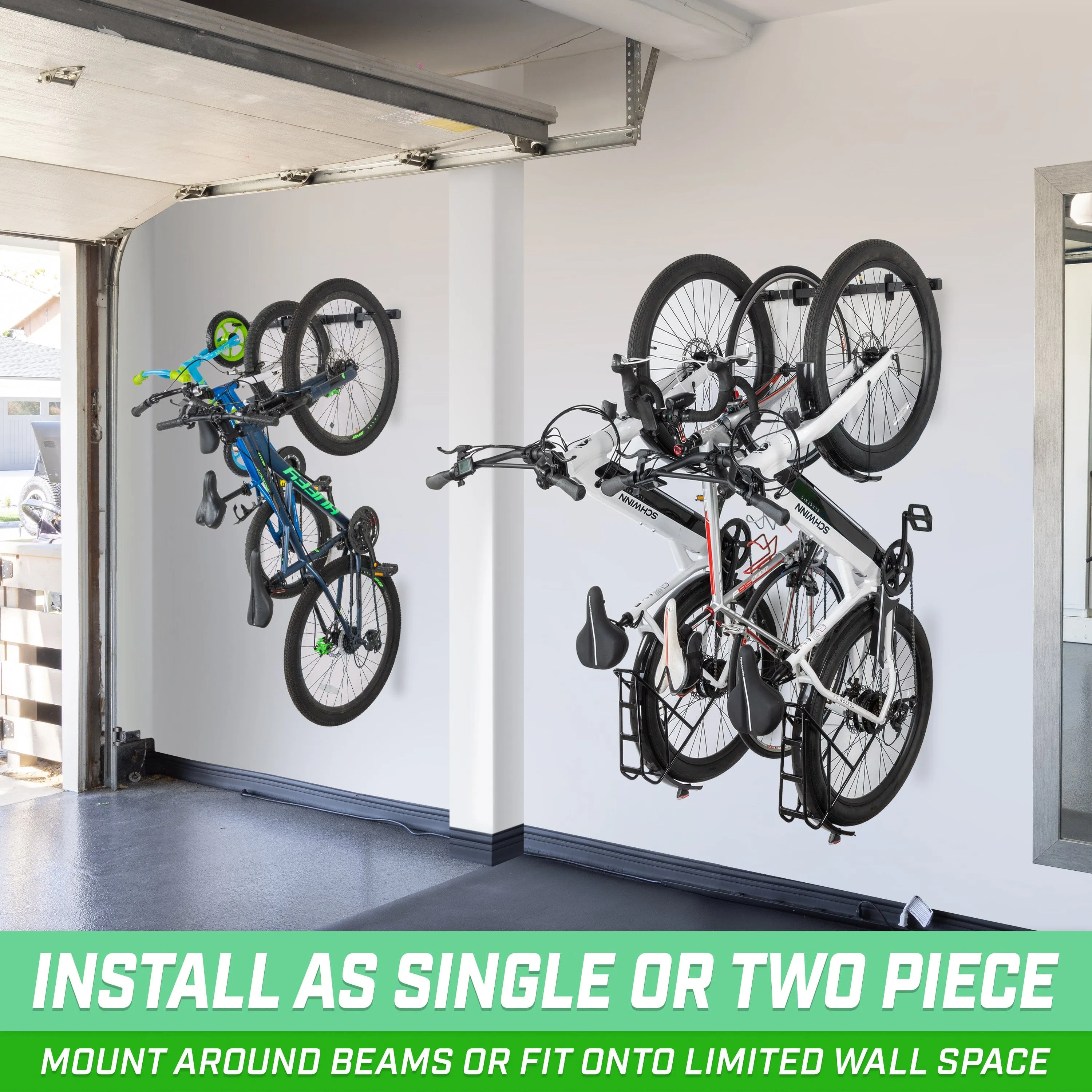 GoSports Wall Mounted Bike Rack for Garage