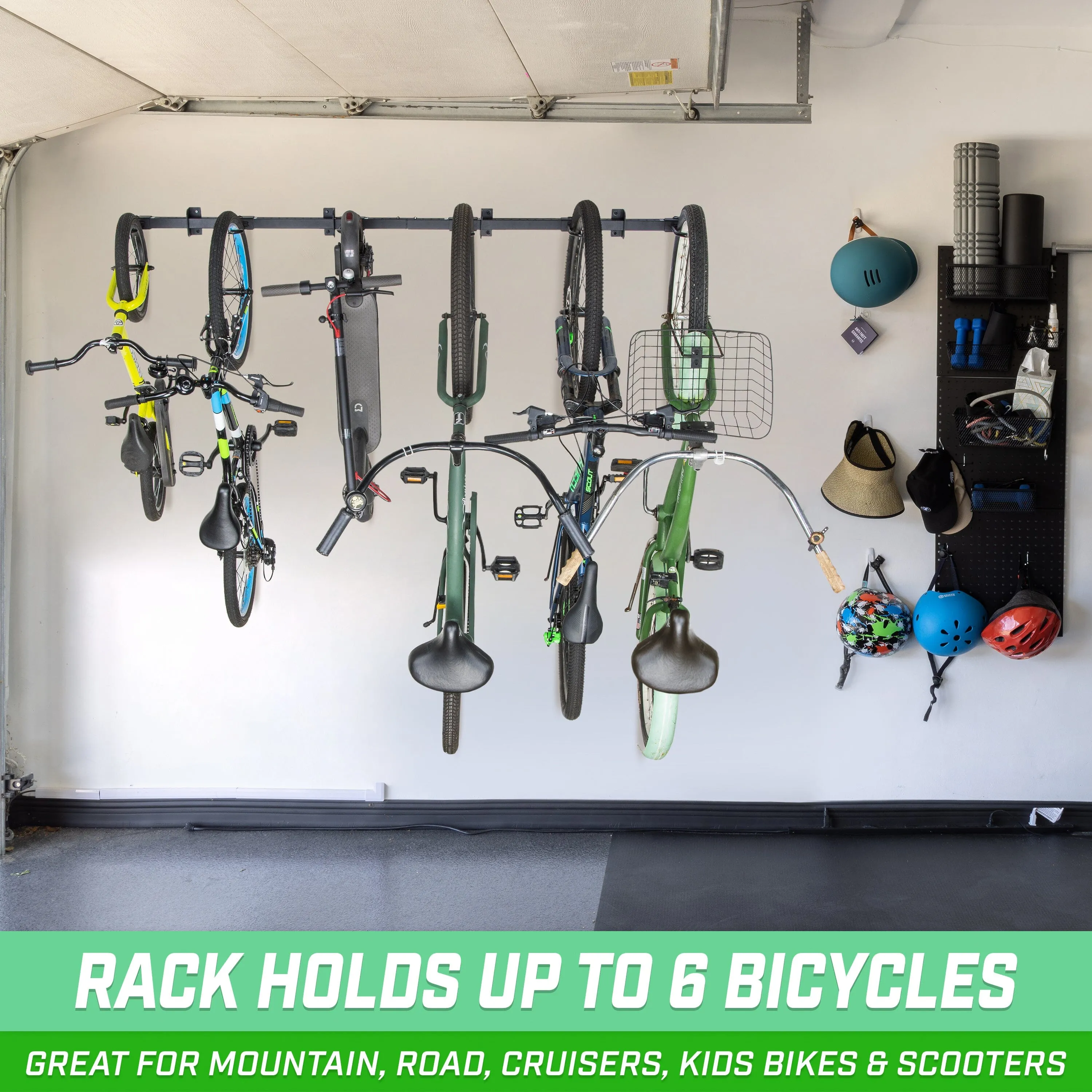 GoSports Wall Mounted Bike Rack for Garage