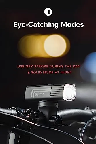 GPX-950 Go-Pro Mountable Bike Light USB-C Rechargeable Front and Back Bicycle Lights for Night Riding (950 Lumens)