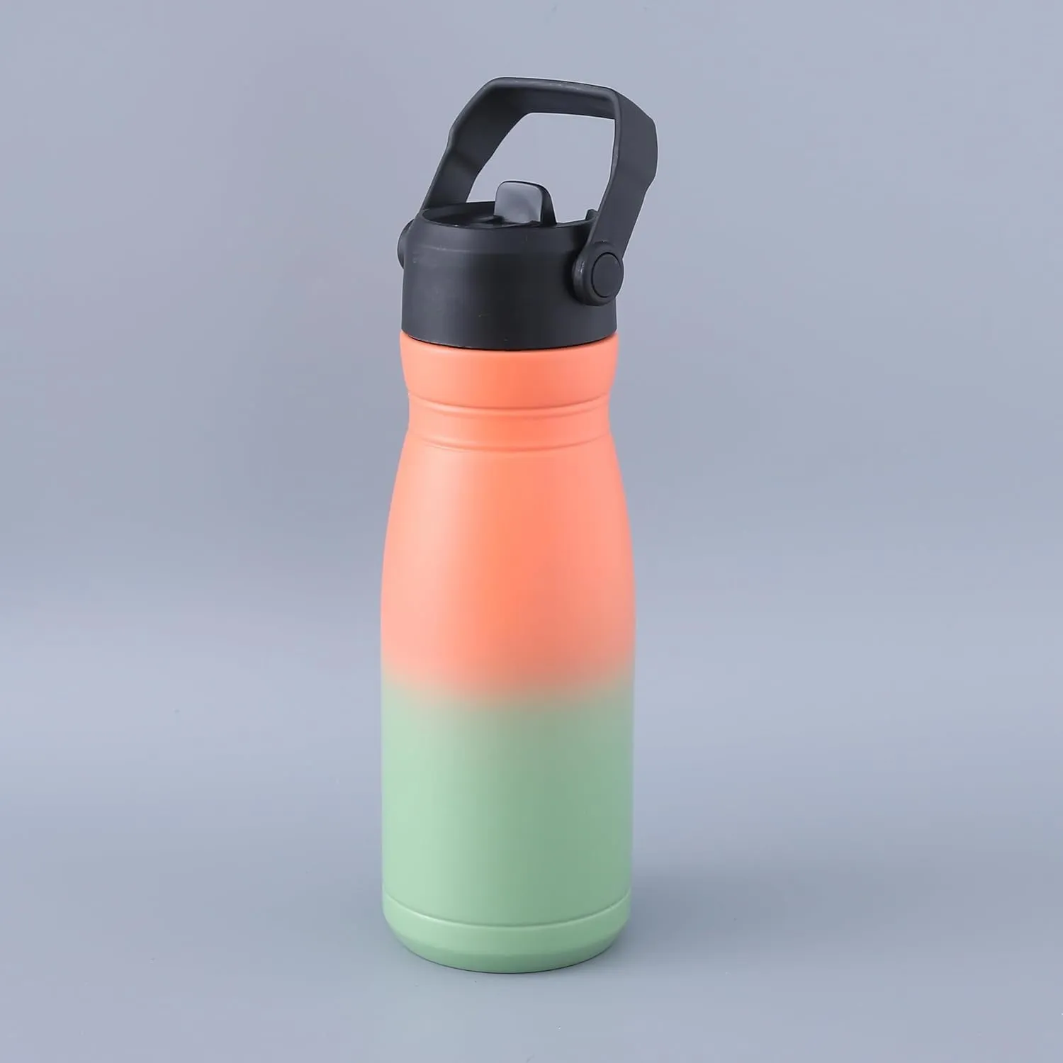 Homestic Vacuum Insulated Water Bottle | Stainless Steel Sipper Bottle with Handle | Hot & Cold Water Bottle | Leakproof, BPA Free, Rustproof | 780 ML | Orang & Green