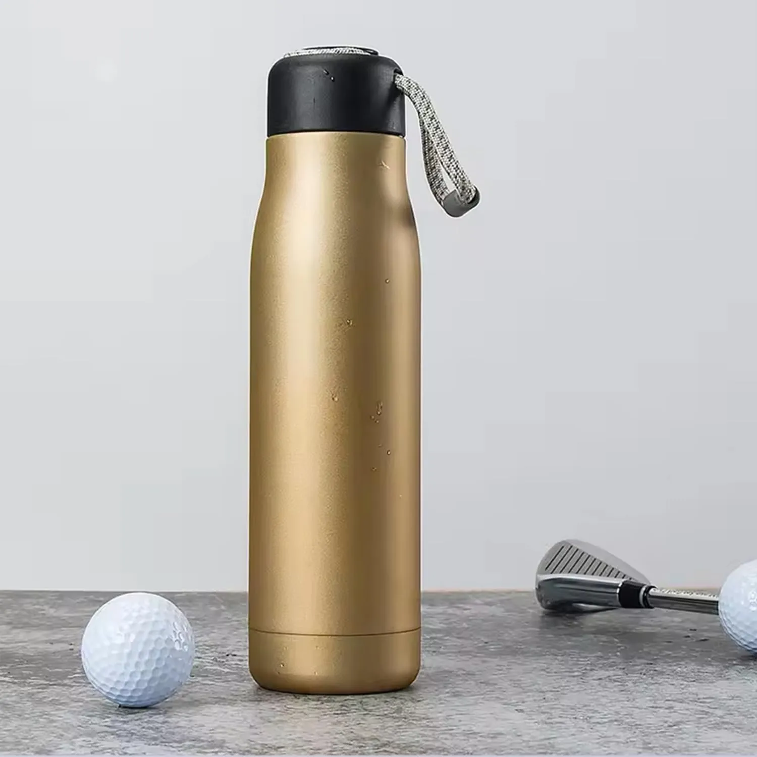 Homestic Vacuum Insulated Water Bottle | Stainless Steel Water Bottle | Hot & Cold Water Bottle | Leakproof, BPA Free, Rustproof | 550 ML | Brown