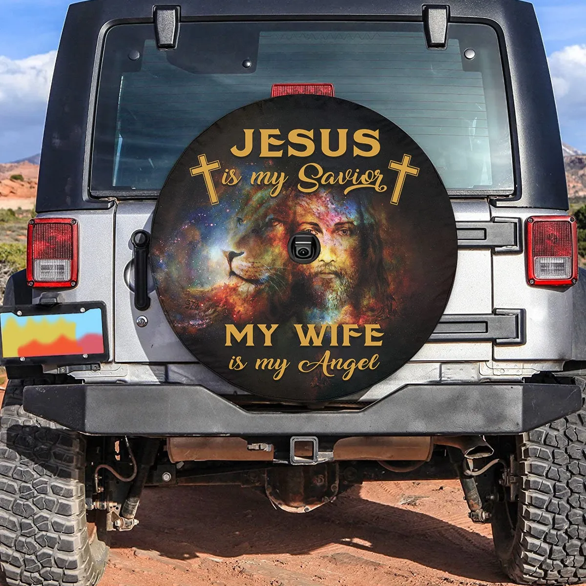 Jesus Christ Lion Of Judah Spare Tire Cover Jesus Is My Savior Holy Bible Spare Tire Covers