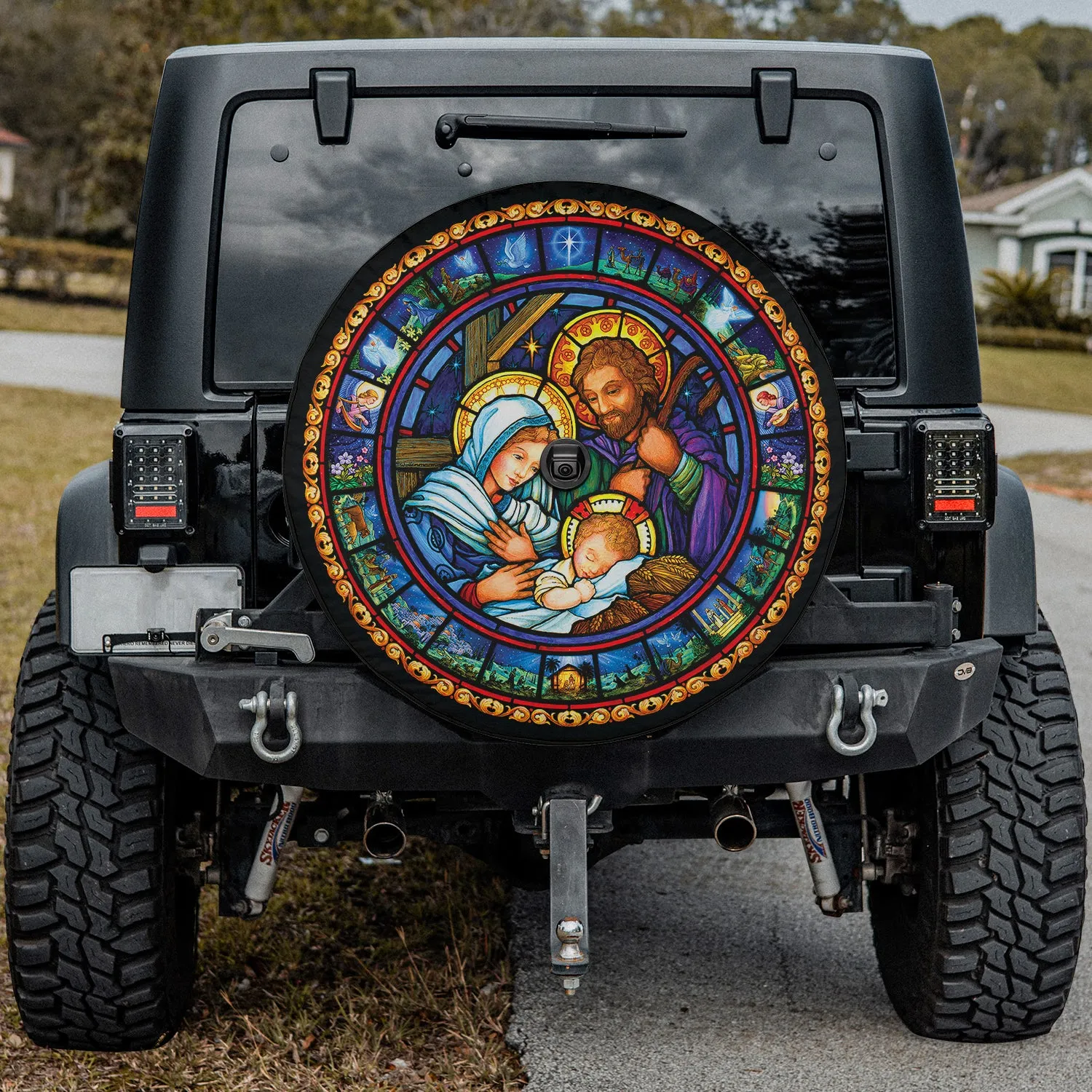 Jesus Christmas Car Spare Tire Covers - Gift For Campers