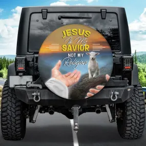 Jesus Is My Savior Spare Tire Cover - Jesus Lamb Tire Covers - Christian Tire Cover