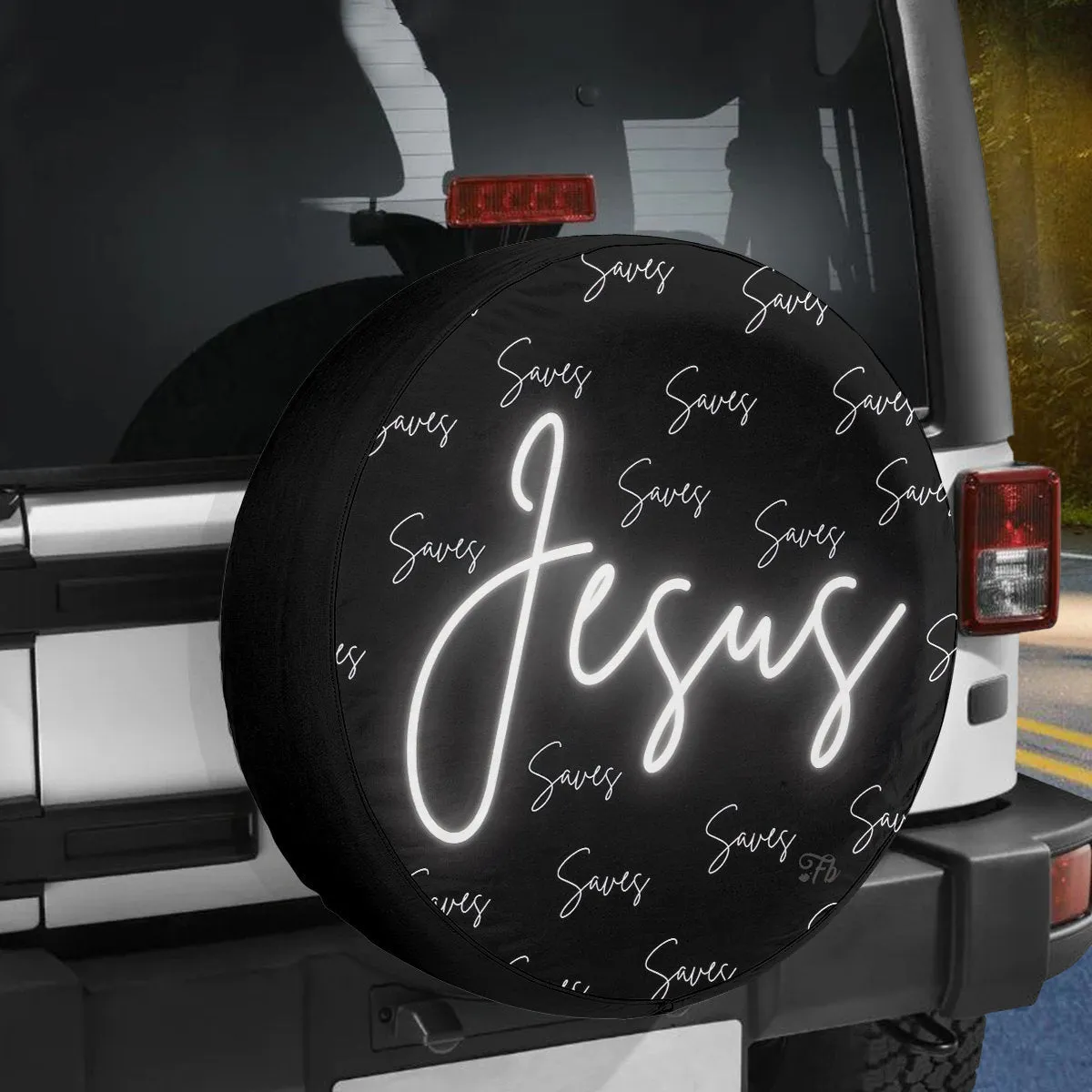 Jesus Saves From Darkness To Light Tire Cover - Jesus Safe Life Wheel Cover - God Gift