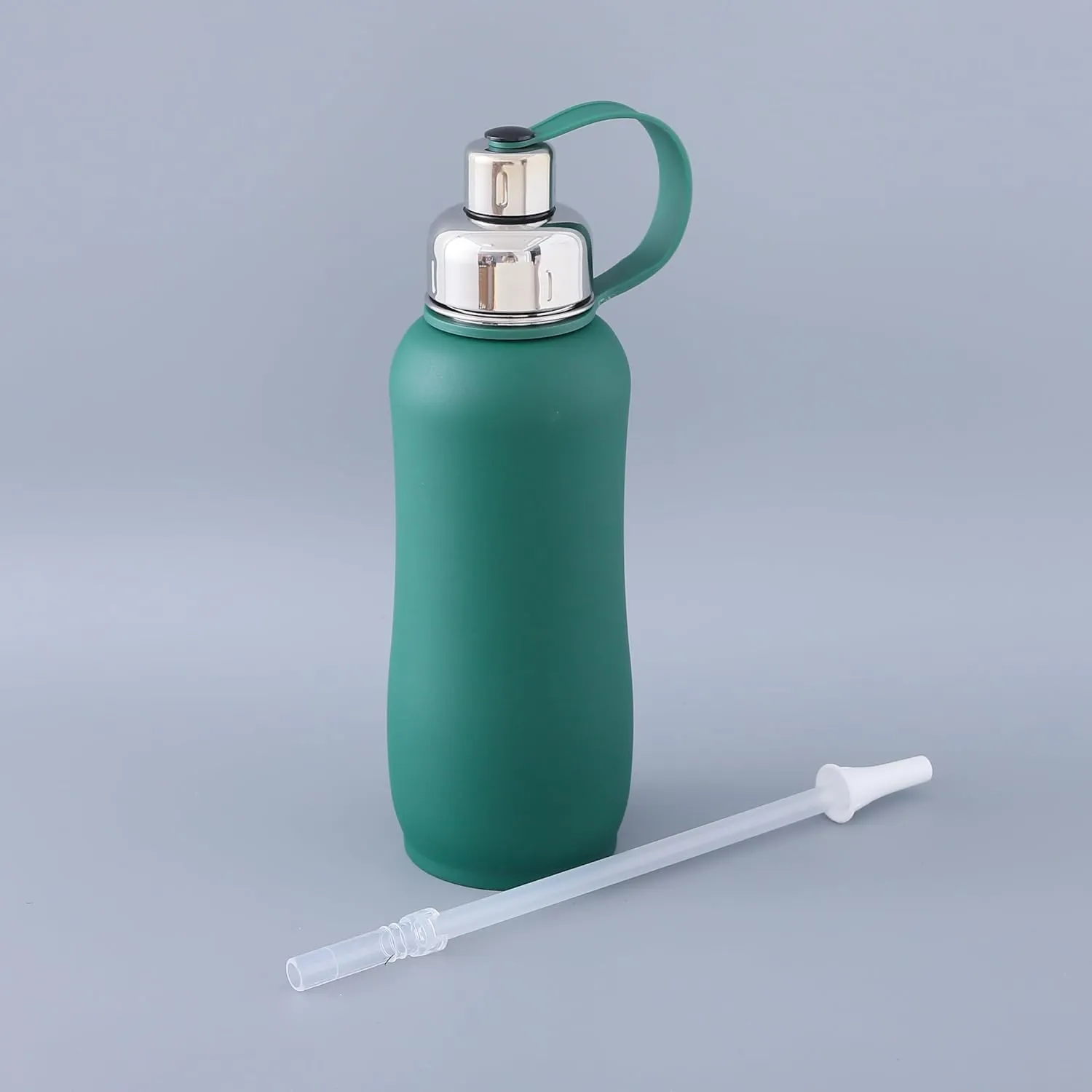 Kuber Industries Pack of 2 Vacuum Insulated Water Bottle| Stainless Steel Sipper Water Bottle | Hot & Cold Water Bottle | Leakproof, BPA Free, Rustproof | 750 ML | Green