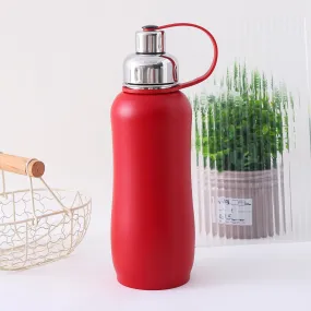 Kuber Industries Pack of 4 Vacuum Insulated Water Bottle| Stainless Steel Sipper Water Bottle | Hot & Cold Water Bottle | Leakproof, BPA Free, Rustproof | 750 ML | Red