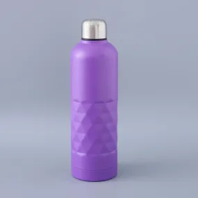 Kuber Industries Pack of 6 Vacuum Insulated Water Bottle | Stainless Steel Sipper Bottle with Handle | Hot & Cold Water Bottle | Leakproof, BPA Free, Rustproof | 750 ML | Purple