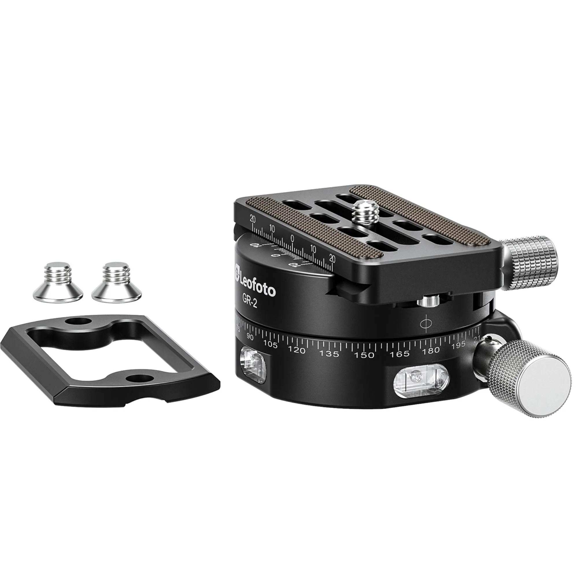 Leofoto GR-2 60mm Geared Panning Clamp with QP-70N Plate