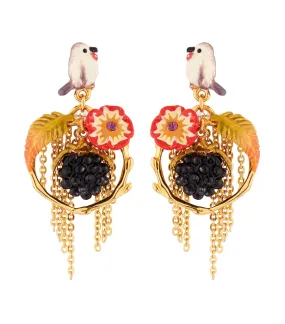 Les Nereides Robin Blackberry Stud Creole Earrings