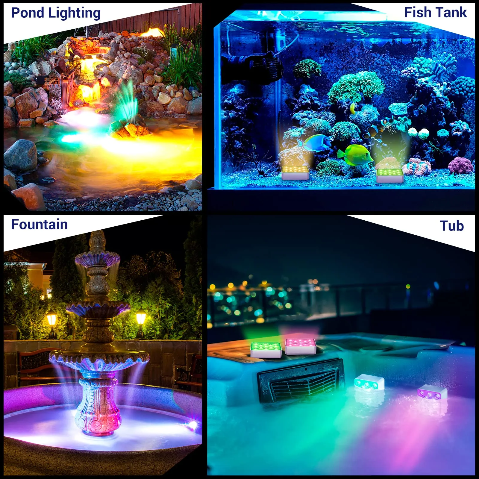 LOFTEK Rechargeable Submersible Pool Lights Glue 1 pcs