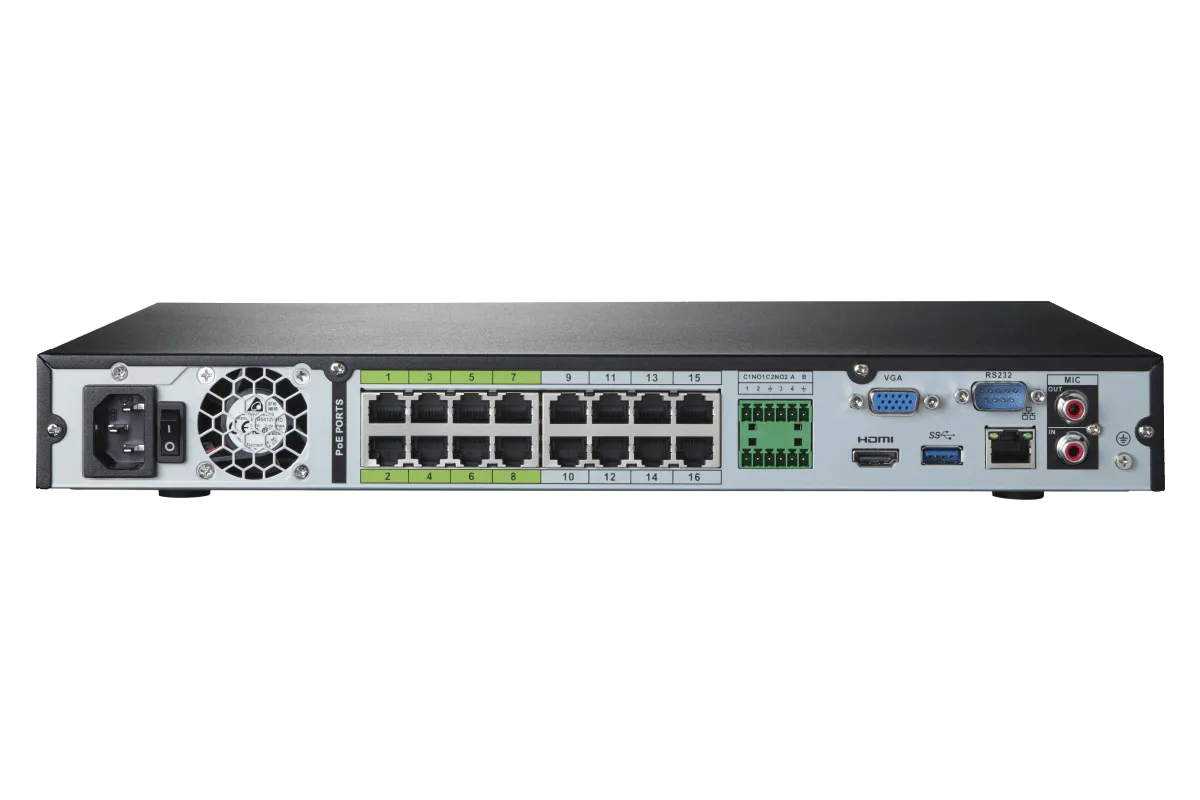 Lorex 16-Channel Wired NVR System with Eight Pan-Tilt-Zoom Outdoor Metal Cameras