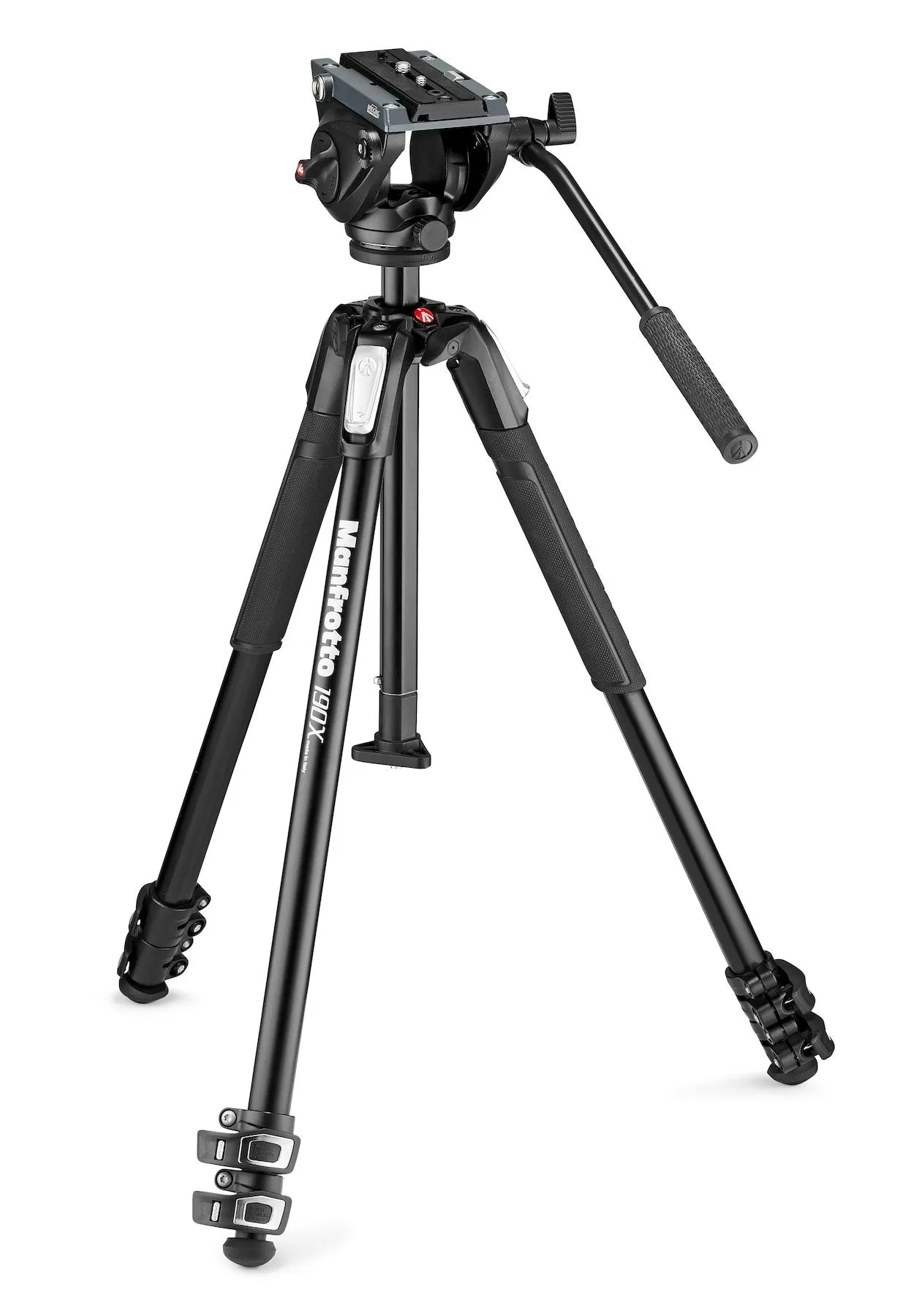 Manfrotto MVH500AH Fluid Video Head with MT190X3 tripod