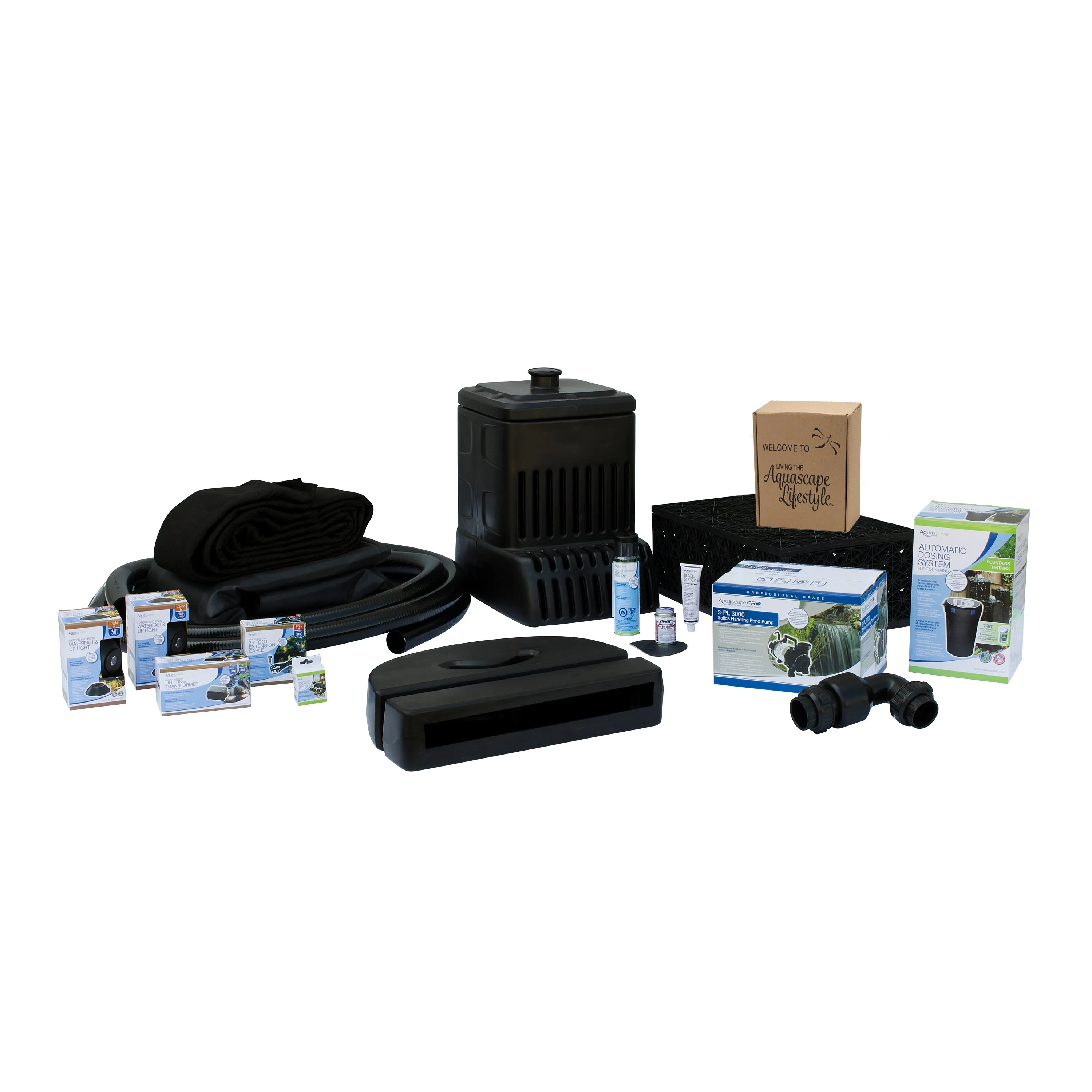 Medium Pondless Waterfall Kit 16' Stream With 3-Pl 3000 Pond Pump