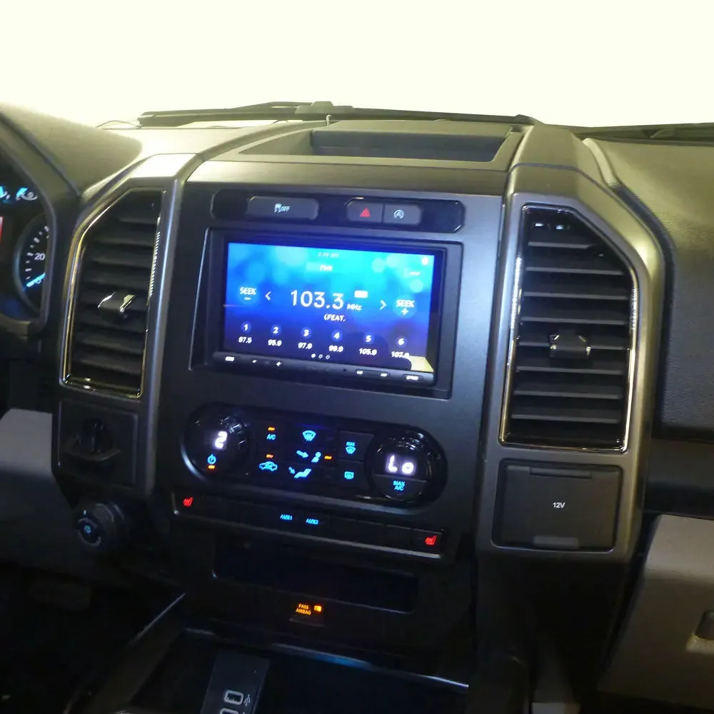 Metra 99-5849CH Single or Double DIN Dash Kit For Ford F-150 2015-2017 (with single-zone climate control)