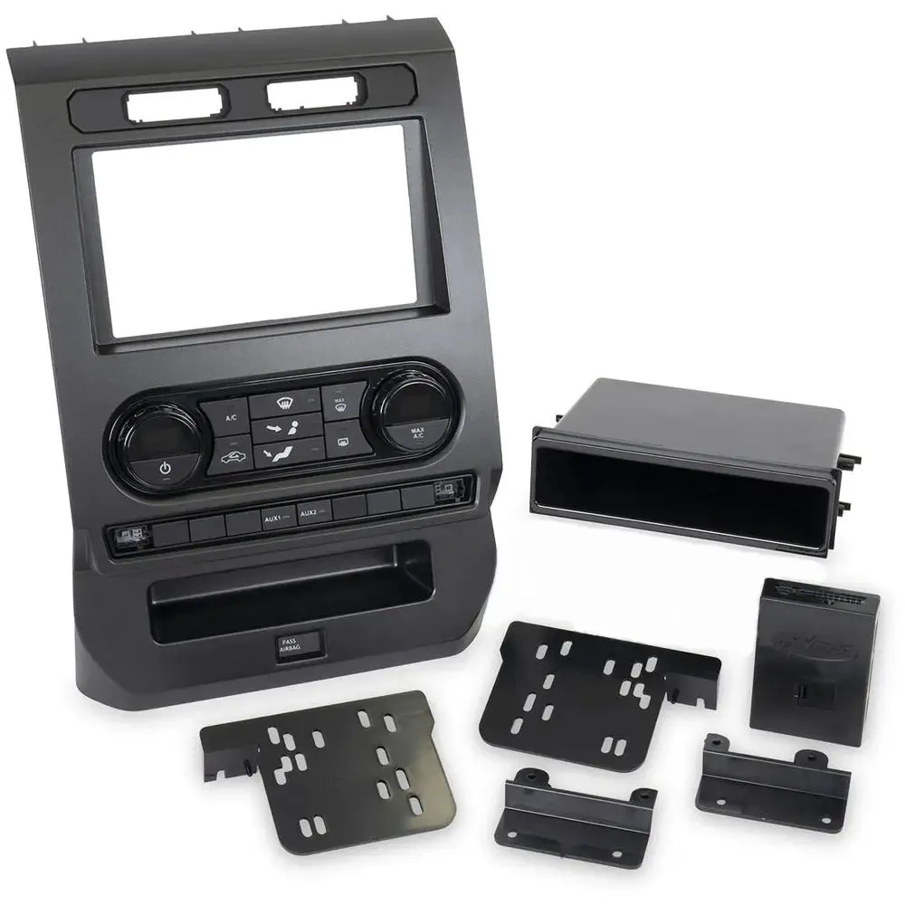 Metra 99-5849CH Single or Double DIN Dash Kit For Ford F-150 2015-2017 (with single-zone climate control)