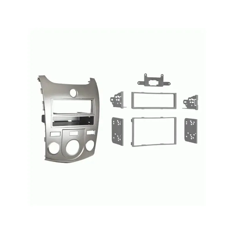 Metra 99-7338S Silver 1 or 2 DIN Dash Kit for Select 2010-13 Kia Forte