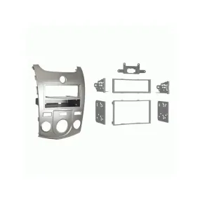 Metra 99-7338S Silver 1 or 2 DIN Dash Kit for Select 2010-13 Kia Forte