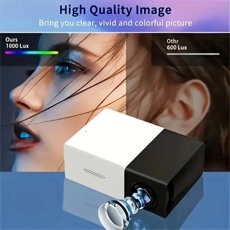 Mini Portable High-Definition Movie Projector Bright 3000  Lumen HD LED Light Source With USB