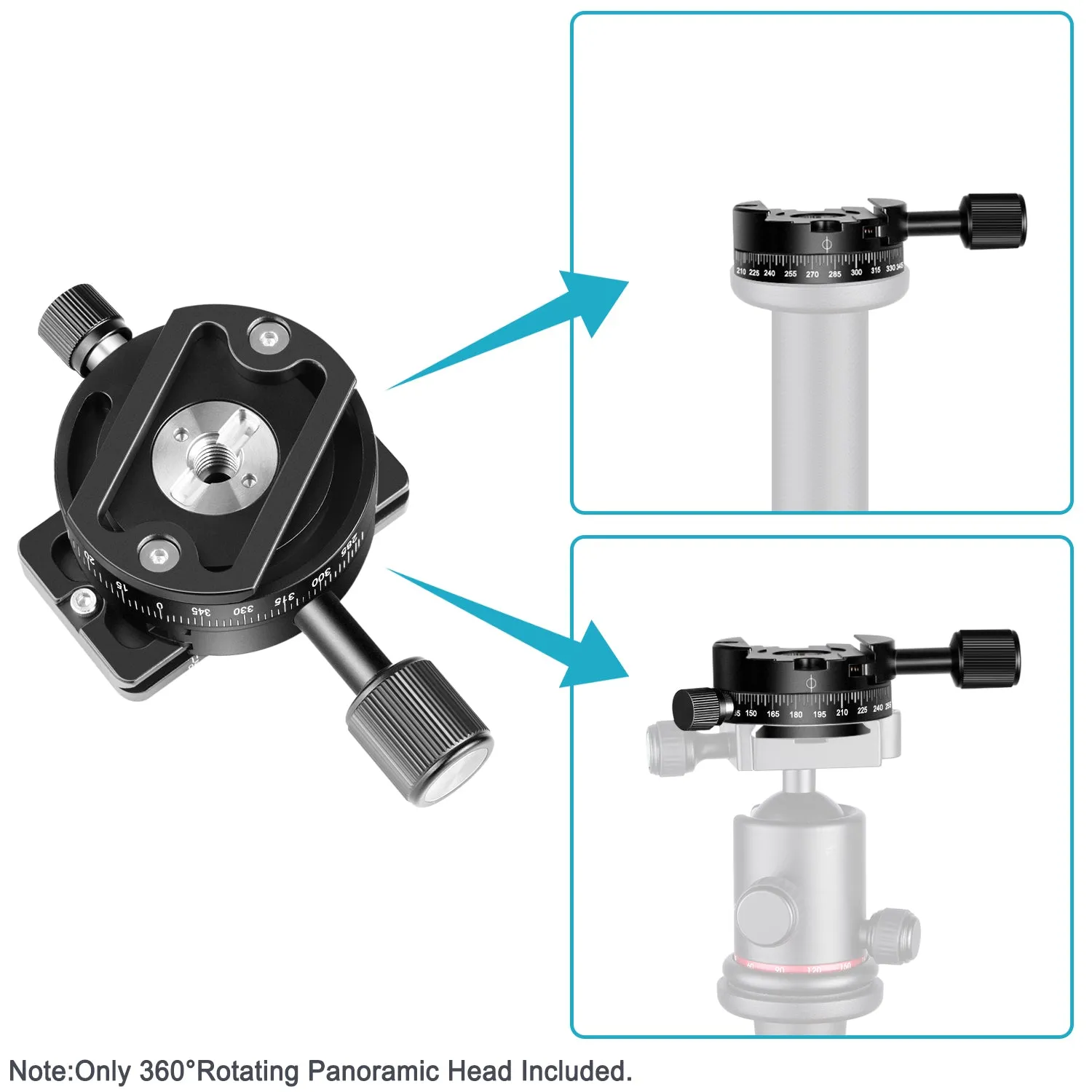 NEEWER Panoramic Tripod Head Bubble Level