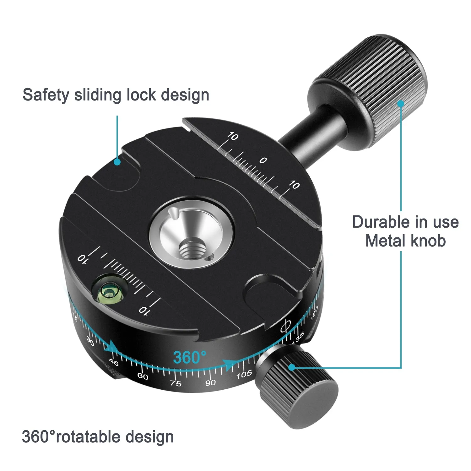NEEWER Panoramic Tripod Head Bubble Level