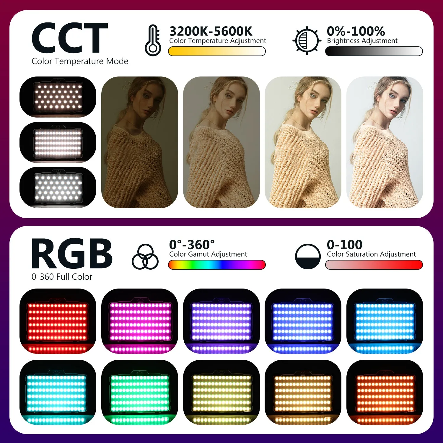 NEEWER RGB176 Video Light with APP Control