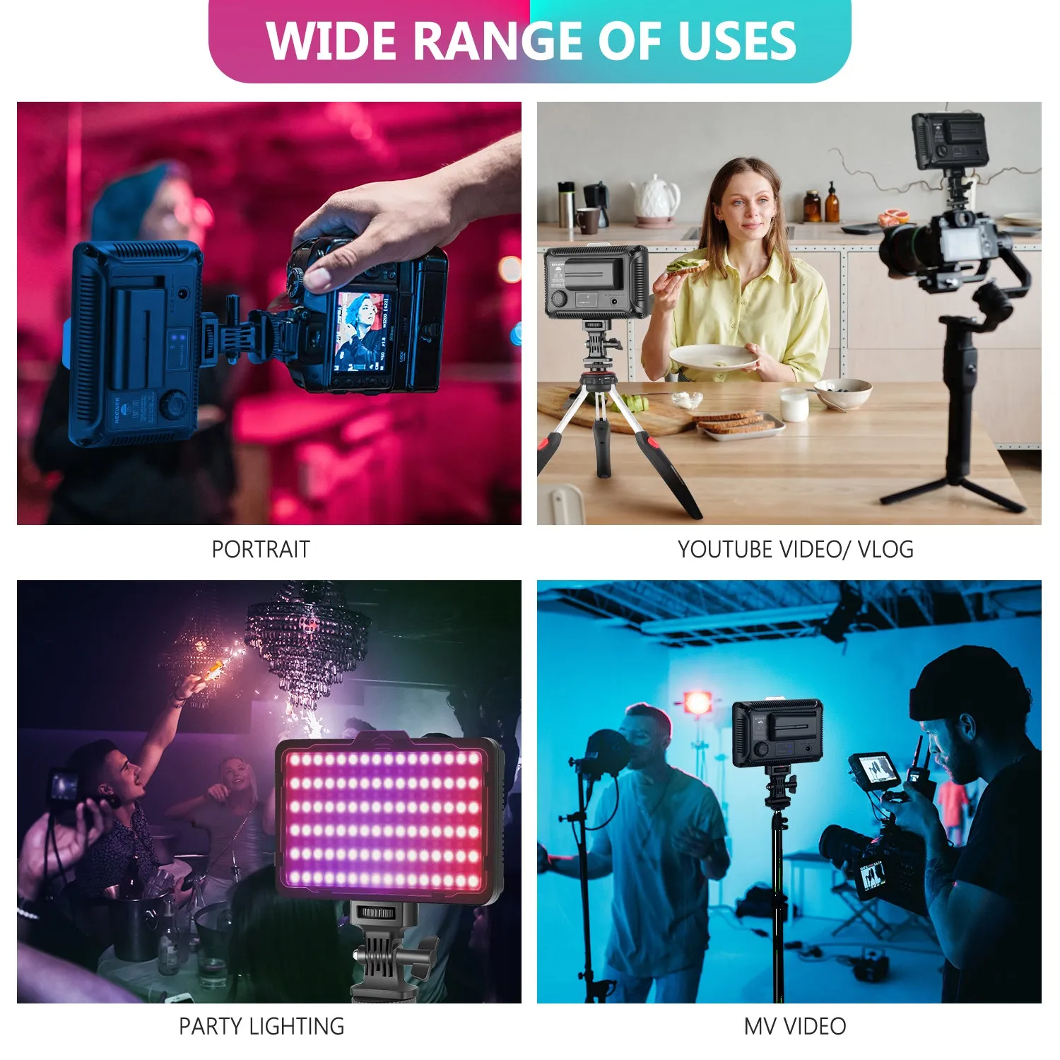 NEEWER RGB176 Video Light with APP Control