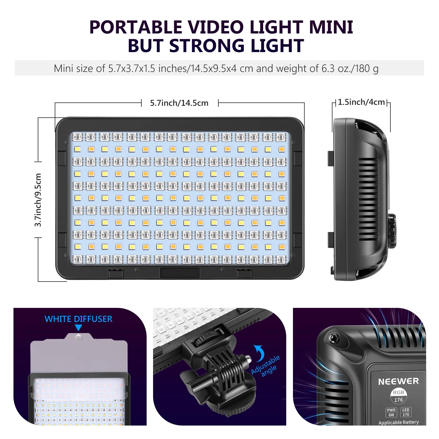 NEEWER RGB176 Video Light with APP Control