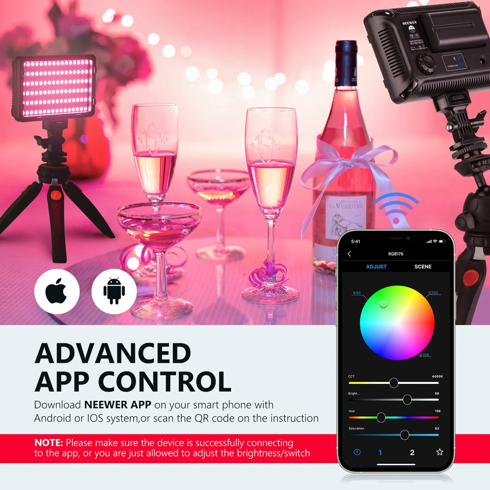 NEEWER RGB176 Video Light with APP Control