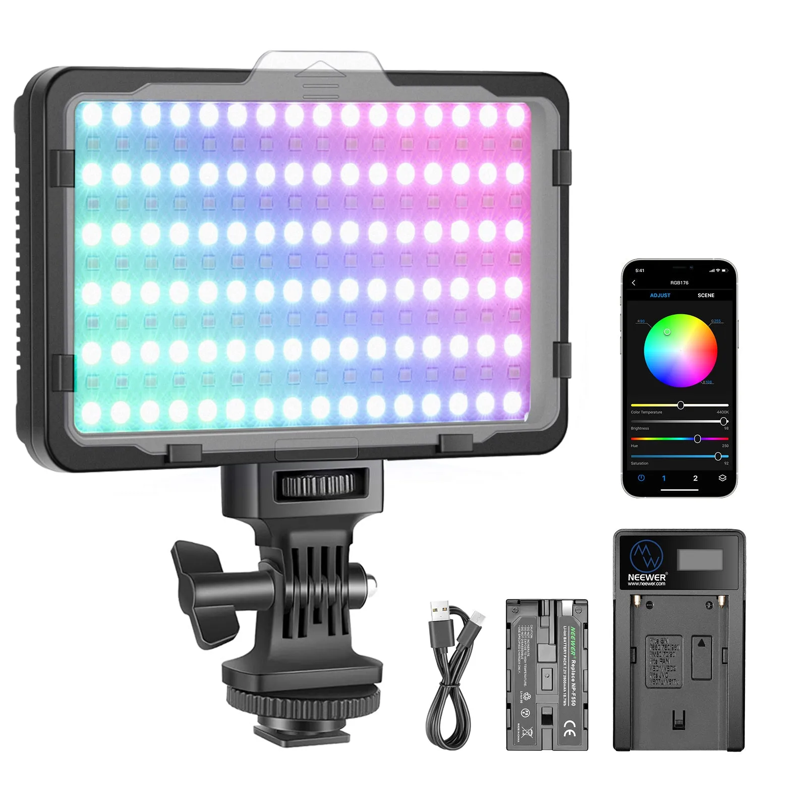 NEEWER RGB176 Video Light with APP Control