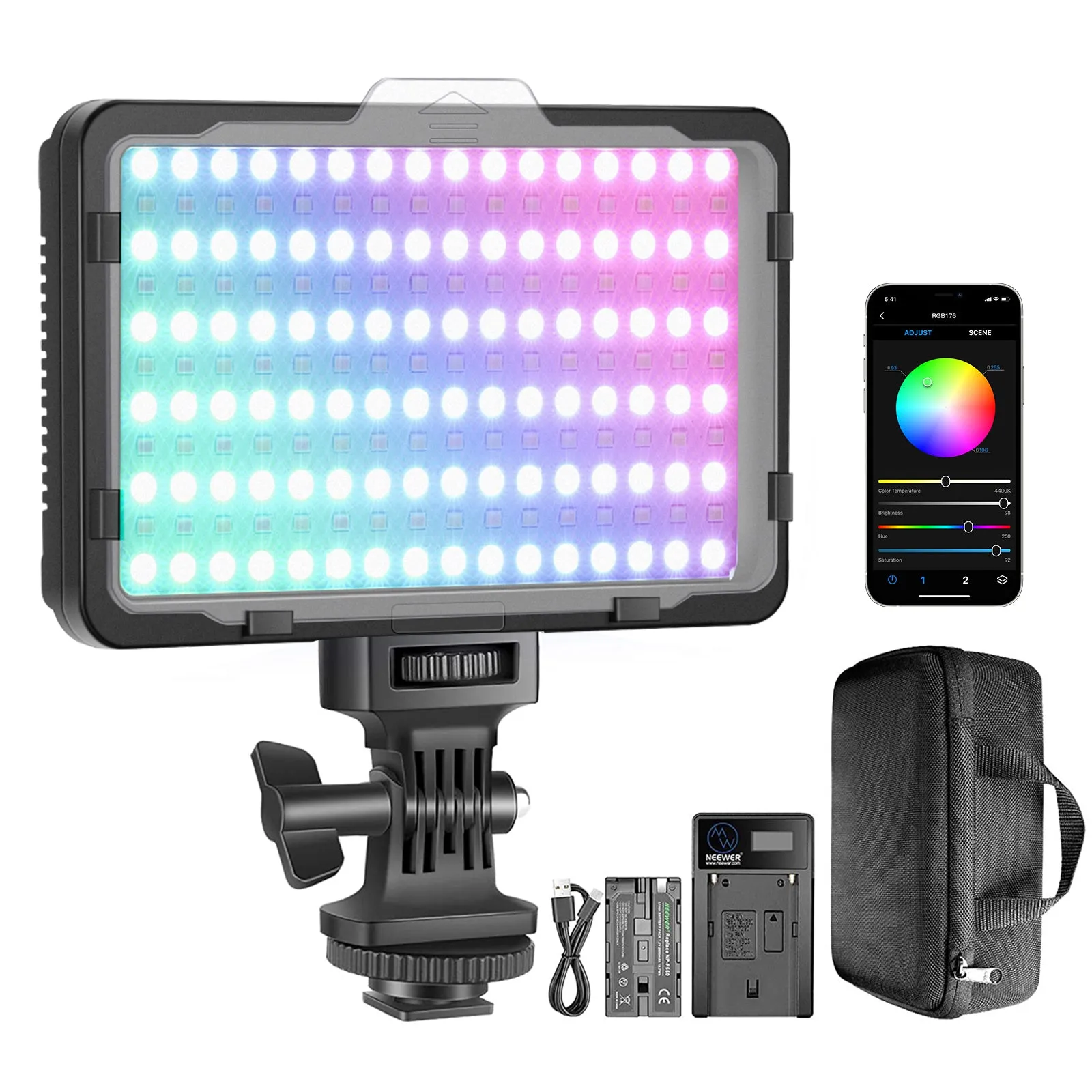 NEEWER RGB176 Video Light with APP Control