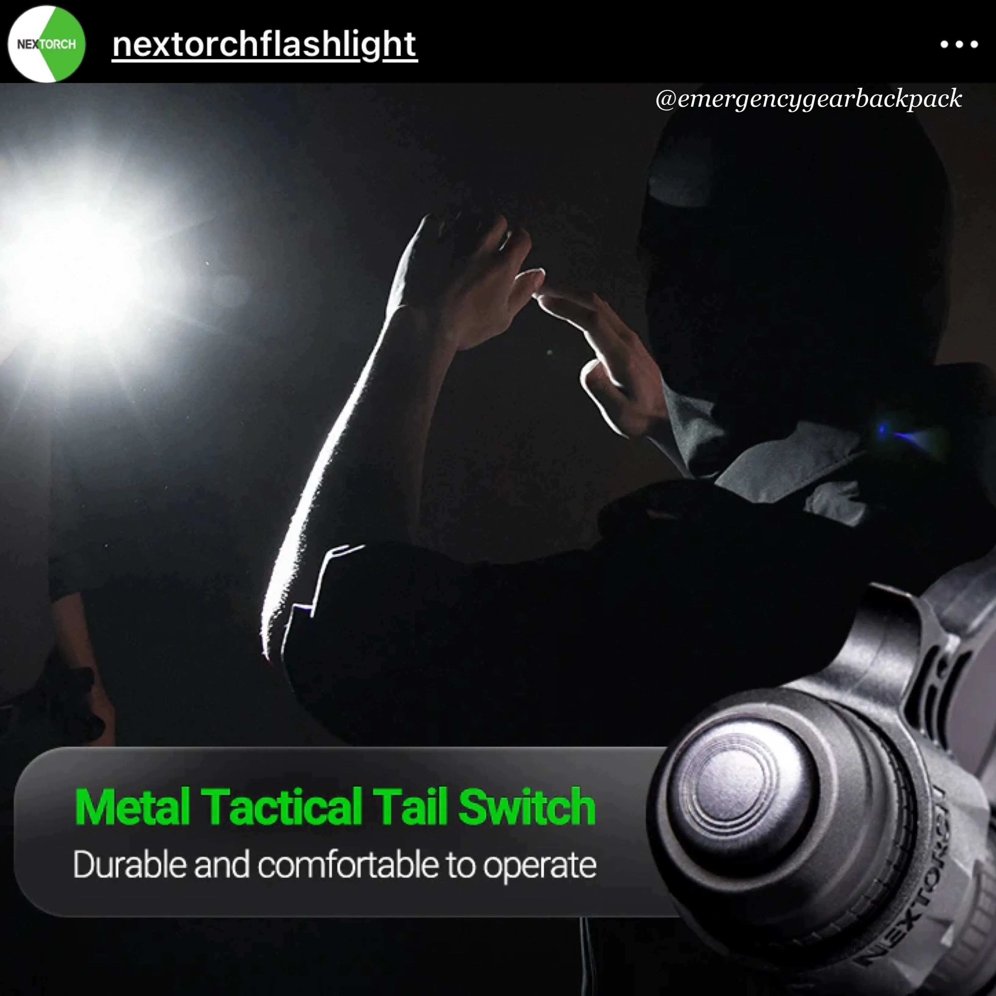 NEXTORCH TA20 Tri-Setting  Compact Tactical Flashlight 1000LMS 210M